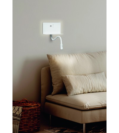 APLIQUE CITY BLANCO HAYA USB 9W+1.5W